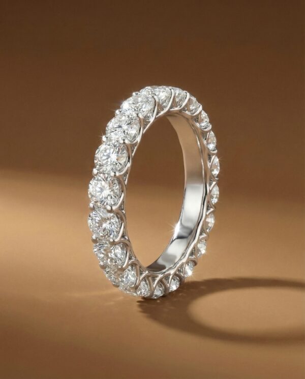 แหวนเพชรรอบนิ้ว เพชรกลม