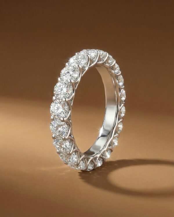 แหวนเพชรรอบนิ้ว เพชรกลม