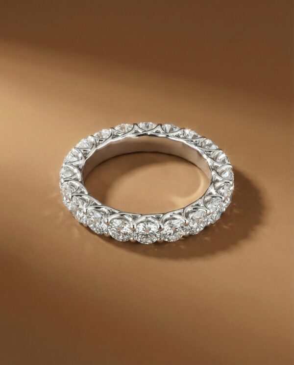 แหวนเพชรรอบนิ้ว เพชรกลม