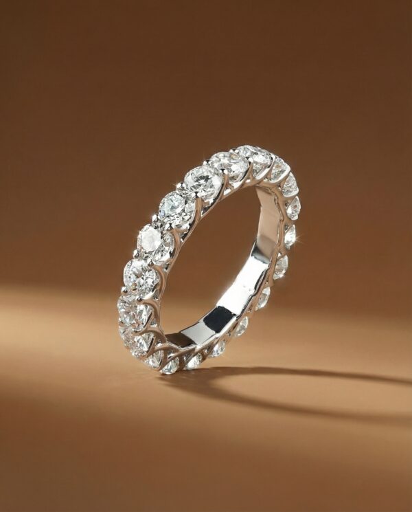 แหวนเพชรรอบนิ้ว เพชรกลม