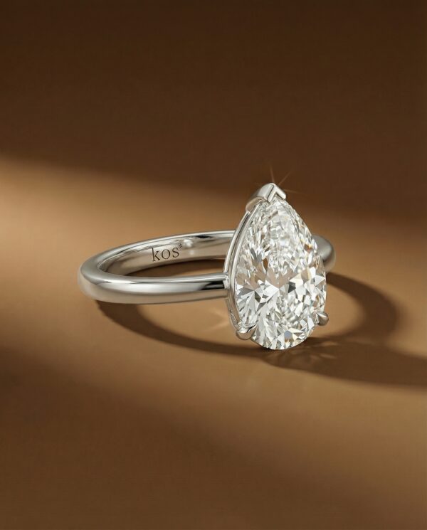 แหวนเพชรหยดน้ำ ก้านเรืยบ