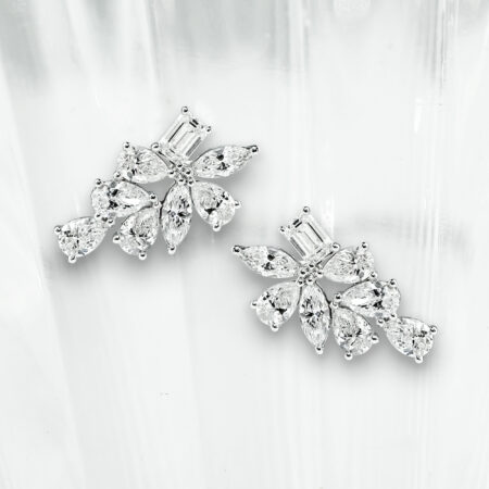 ต่างหูเพชรแท้ Bridal Mixed Shape Earrings