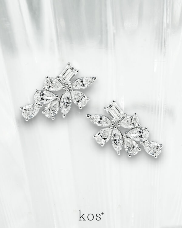 ต่างหูเพชรแท้ Bridal Mixed Shape Earrings