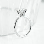 แหวนเพชรแแต่งงาน เพชรกลม 1.5 กะรัต The Veiled Halo Round Solitaire