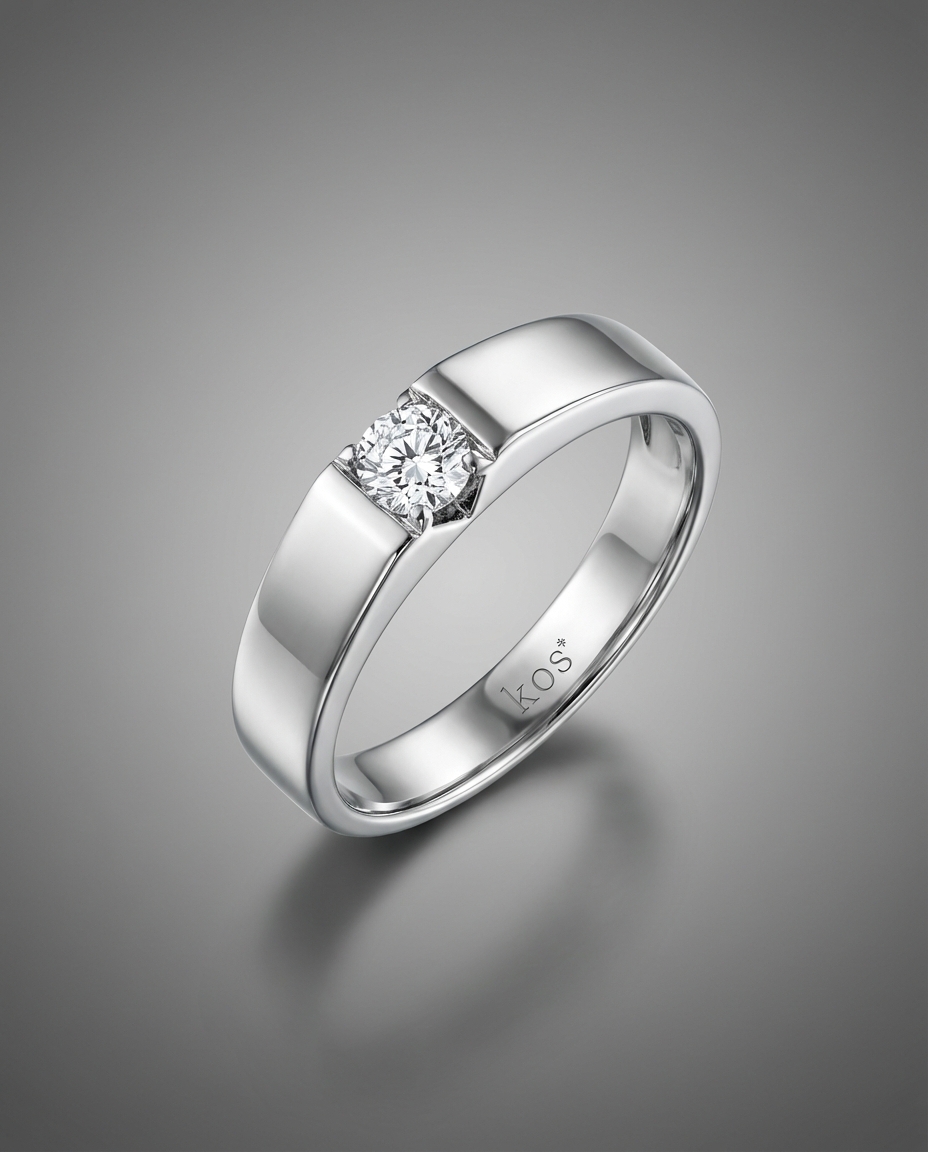 แหวนชายดีไซน์ Classic เพชรกลม 30 ตัง