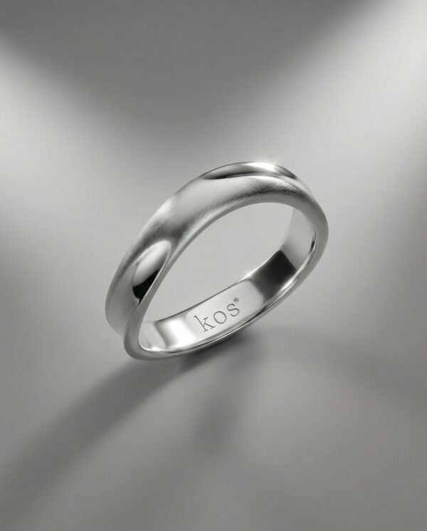 แหวนชาย ก้านเรียบ มีลักษณะโค้งเป็นคลื่น