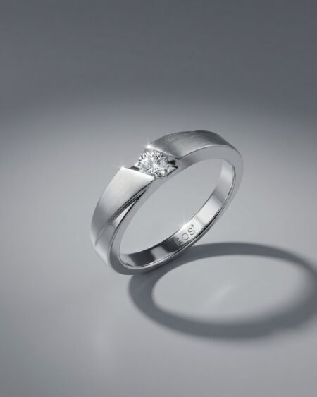 แหวนชาย เพชรกลม ดีไซนืเรียบหรู