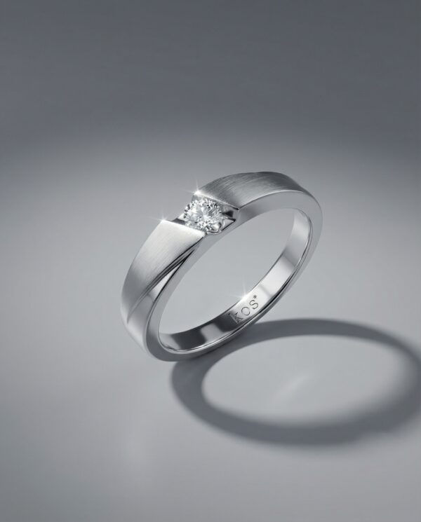 แหวนชาย เพชรกลม ดีไซนืเรียบหรู