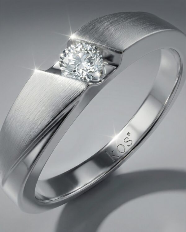 แหวนชาย เพชรกลม ดีไซนืเรียบหรู