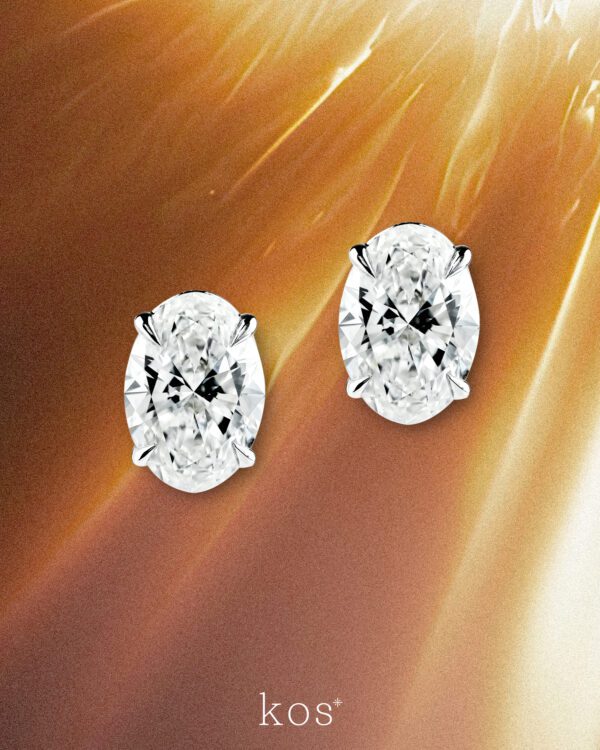 Oval Stud Earrings