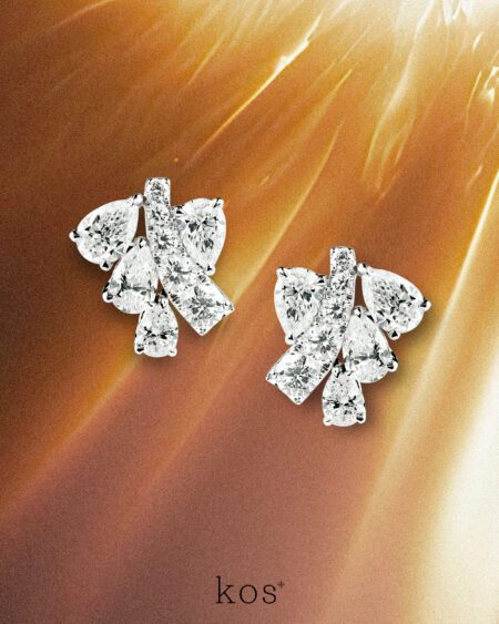 ต่างหูเพชร Mixed Shape Meteor Earrings