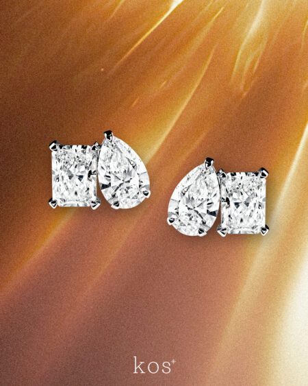 ต่างหูเพชร Toi et Moi Earrings (Pear & Radiant)