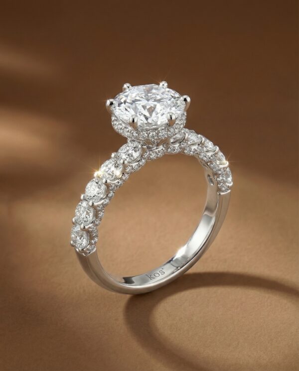 แหวนหมั้น-เพชรชู-6-เตย-Hidden-Halo-kos-jewelry