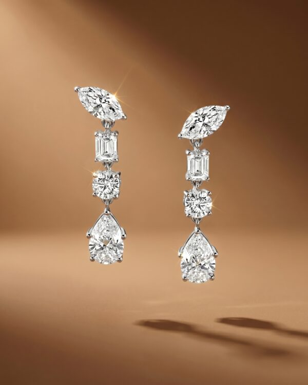 ต่างหู KOS* Signature Two-ways earrings, Marquise Stud and Dangling earrings