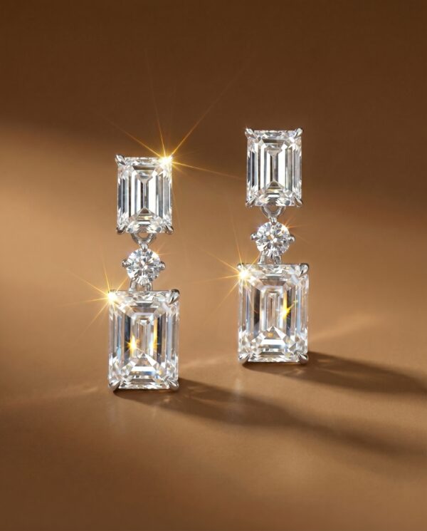 ต่างหู The Two-way Elegant Emerald Earrings