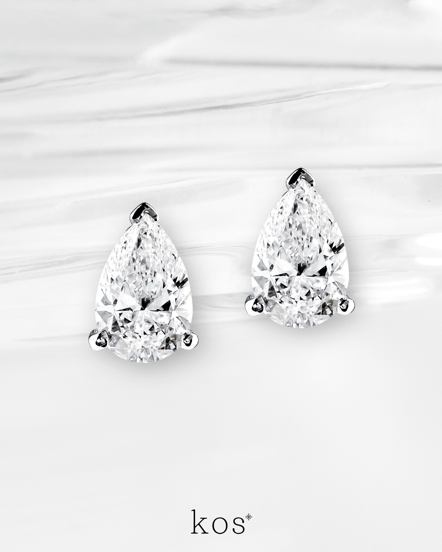 ต่างหู Pear Stud Earrings