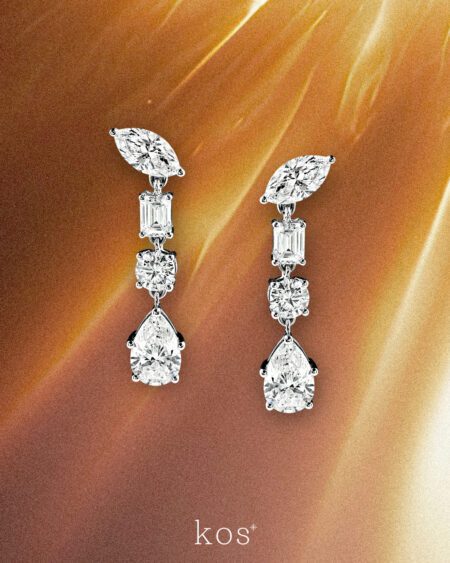 ต่างหู KOS* Signature Two-ways earrings, Marquise Stud and Dangling earrings