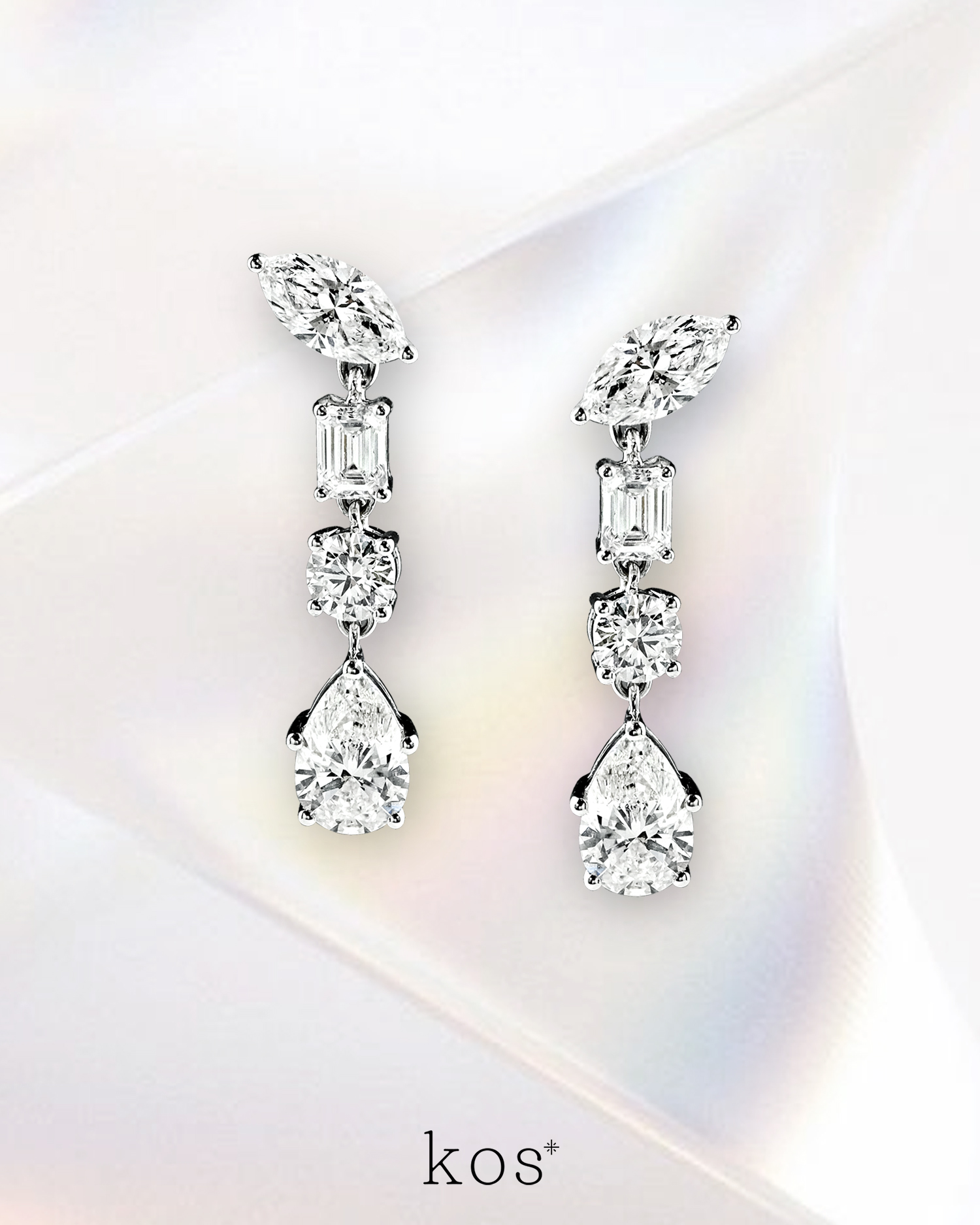 Two-ways earrings, Marquise Stud and the Dangling earrings