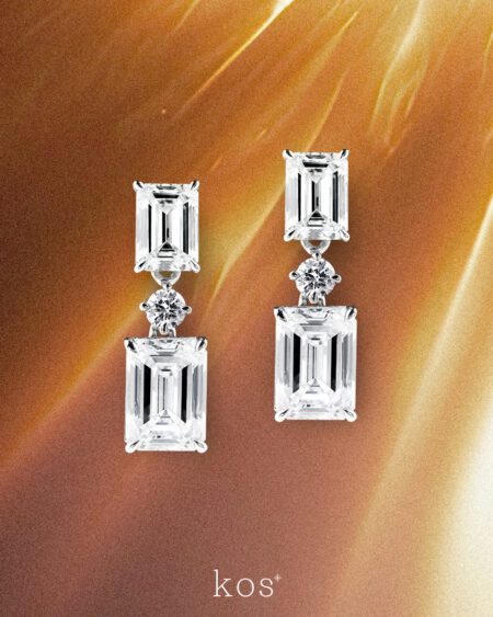 ต่างหู The Two-way Elegant Emerald Earrings