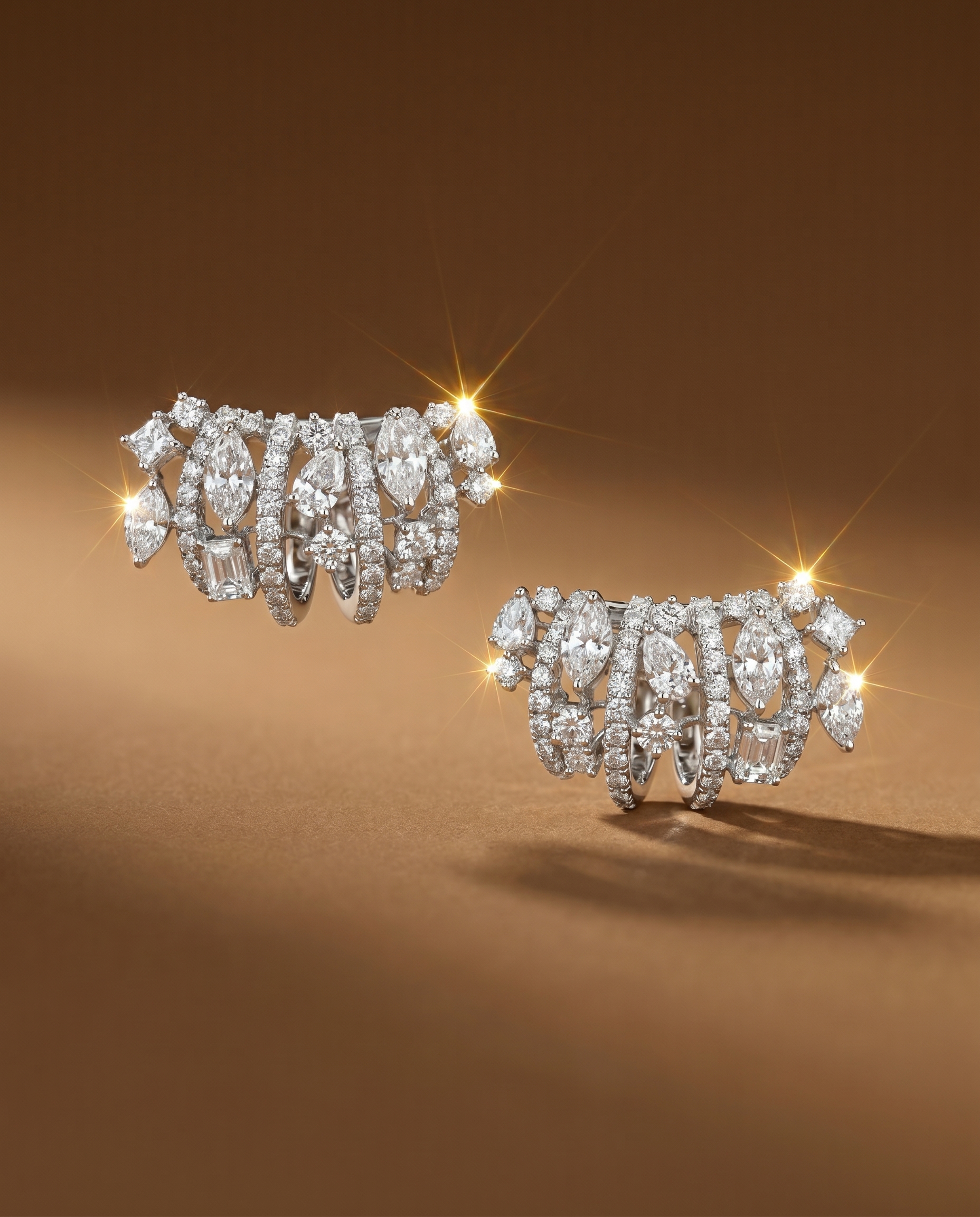 ต่างหูเพชร Bella Hoop Earrings