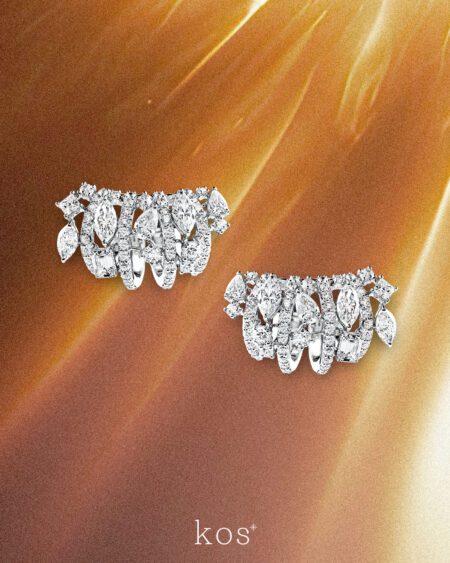 ต่างหูเพชร Bella Hoop Earrings