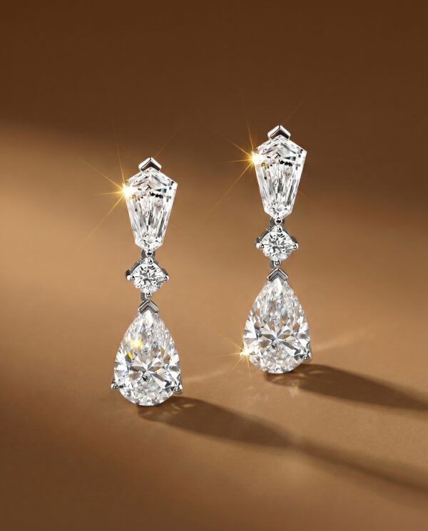 ต่างหูเพชร Rose’ Dangling Earrings