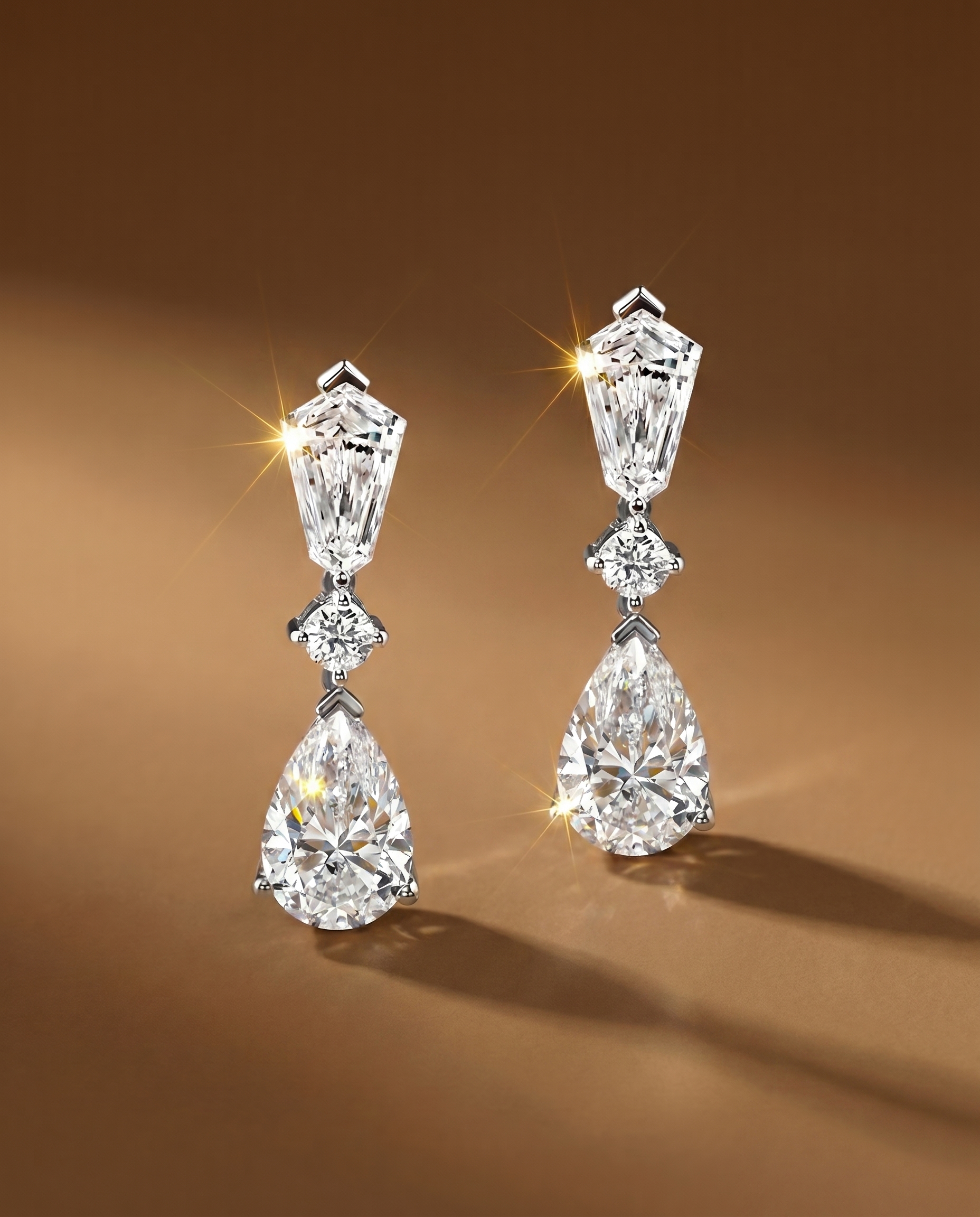 ต่างหูเพชร Rose’ Dangling Earrings
