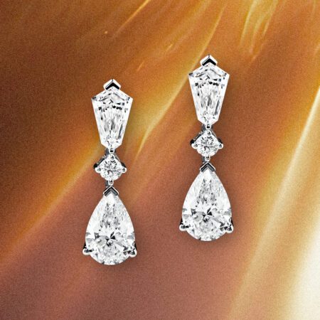 ต่างหูเพชร Rose’ Dangling Earrings