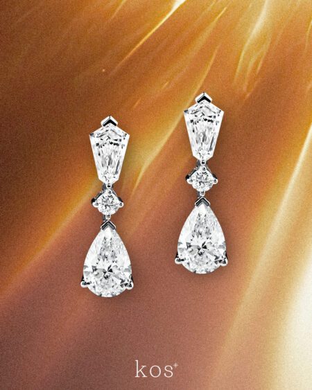 ต่างหูเพชร Rose’ Dangling Earrings