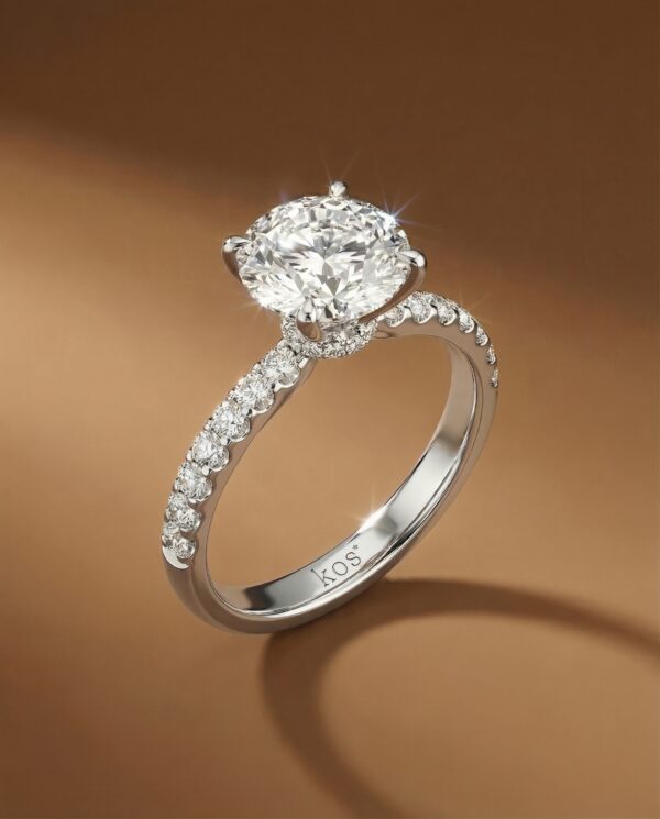 แหวนหมั้น-เพชรแท้-Pave-Band-Hidden-Halo-kos-jewelry