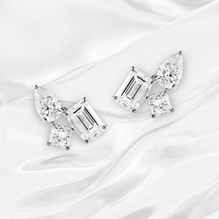 ต่างหู mixed shape earrings - Celeste Cluster Earrings