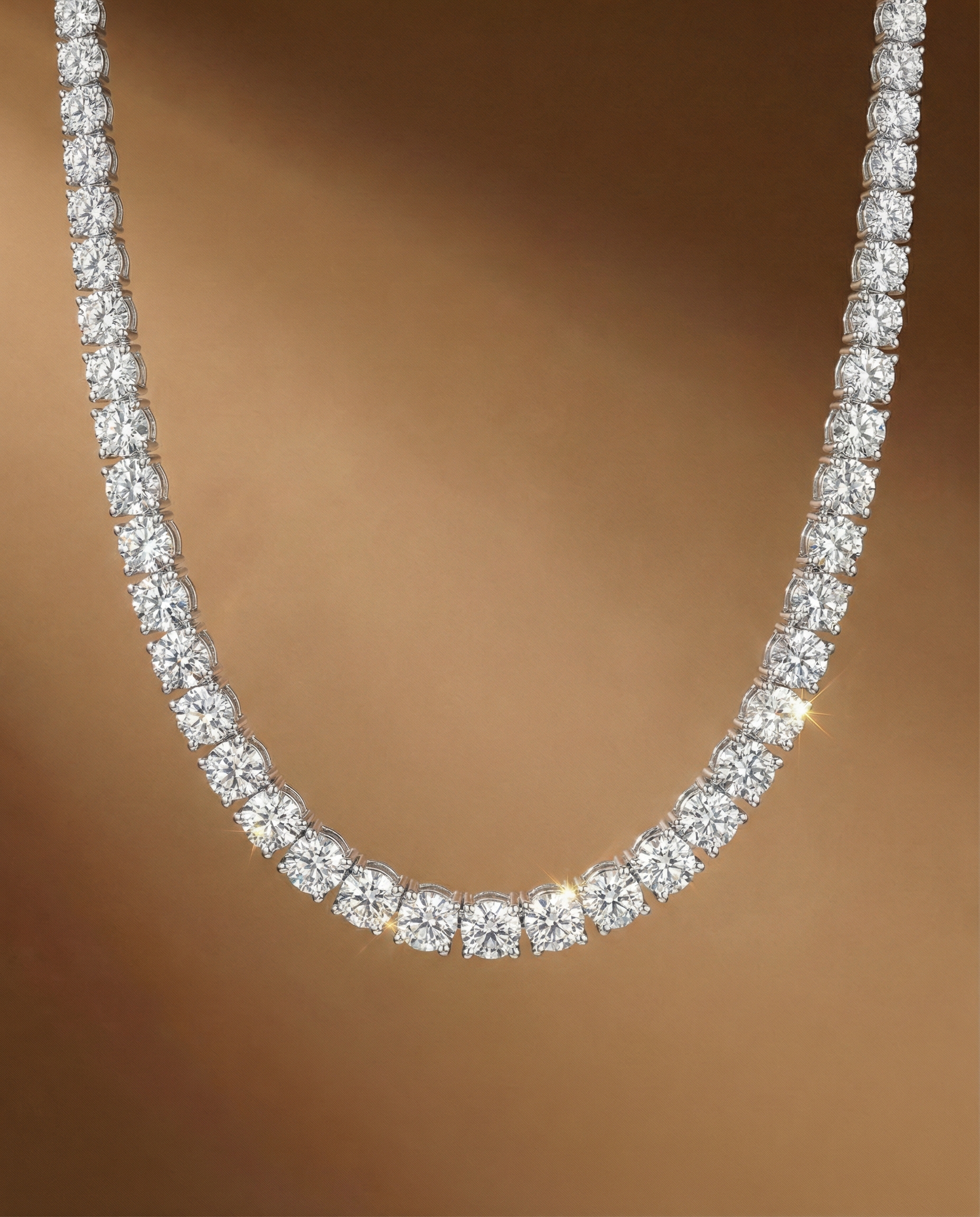 สร้อยคอเพชรกลม Tennis Necklace