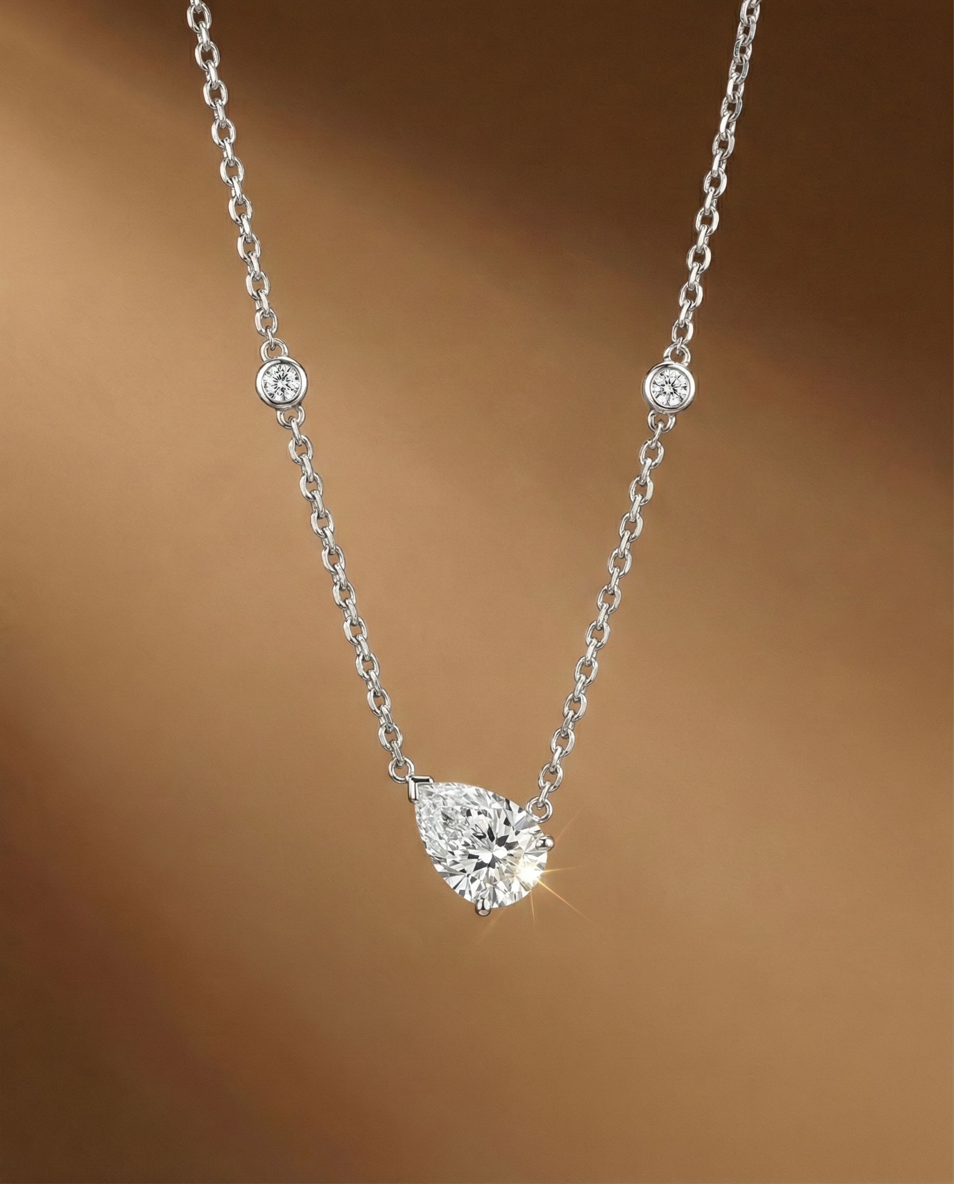 สร้อยคอจี้เพชรหยดน้ำ 1 กะรัต