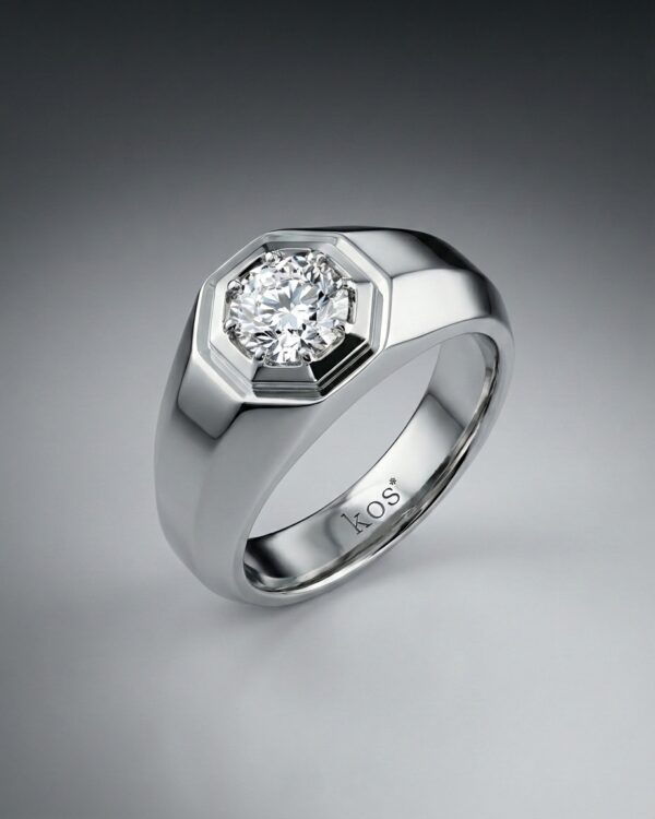 แหวนเพชรชาย เพชรกลม 1 กะรัต