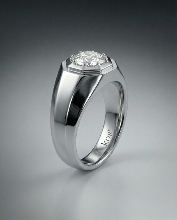 แหวนเพชรชาย เพชรกลม 1 กะรัต