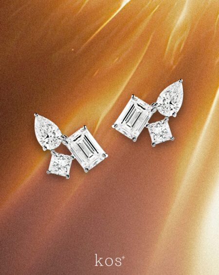 ต่างหู Mix Fancy Diamond Celeste Cluster Earrings