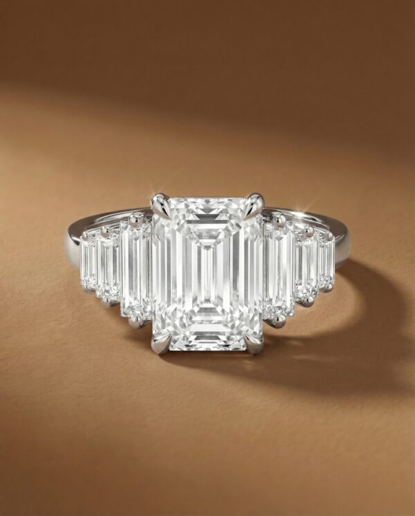 แหวนเพชร-Emerald-Cut-ดีไซน์-Step-down-kos-jewelry