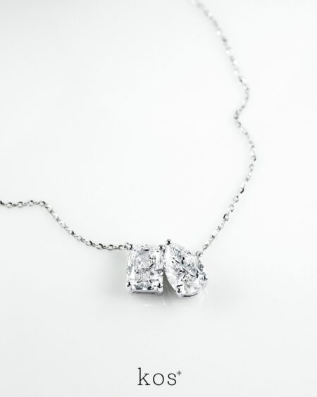 สร้อยคอจี้เพชรทรง Pear และ Radiant