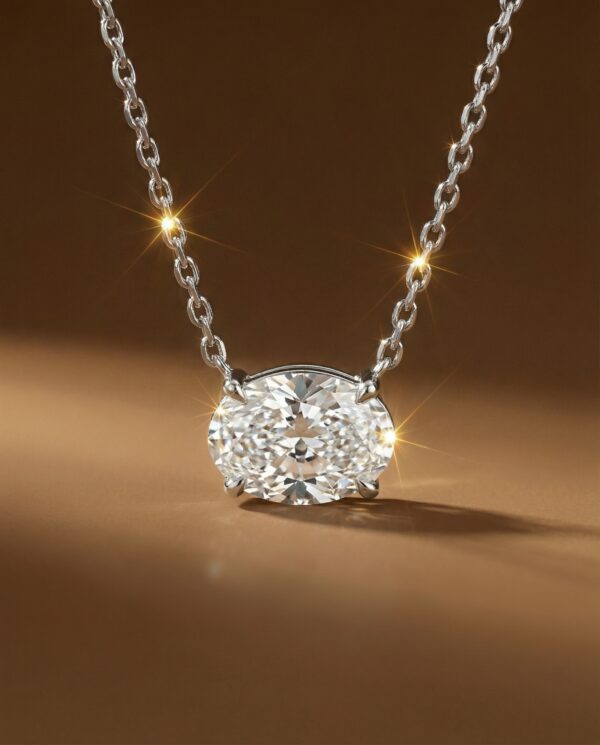 สร้อยคอจี้เพชร Oval ขนาด 1 กะรัต