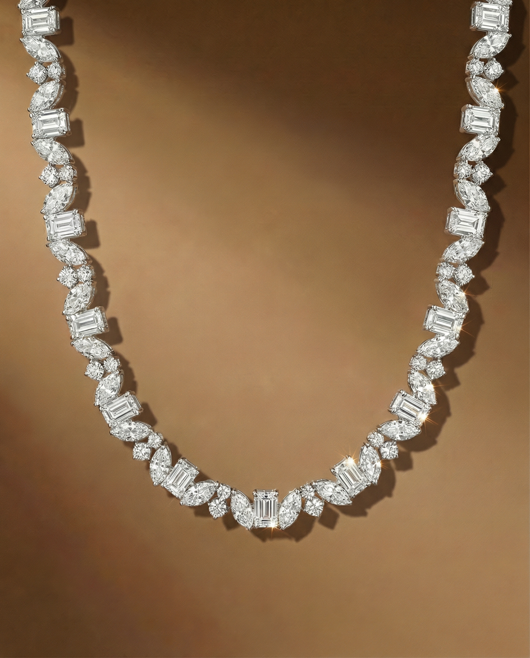 สร้อยเพชร Laurel Mixed-Cut Diamond Necklace