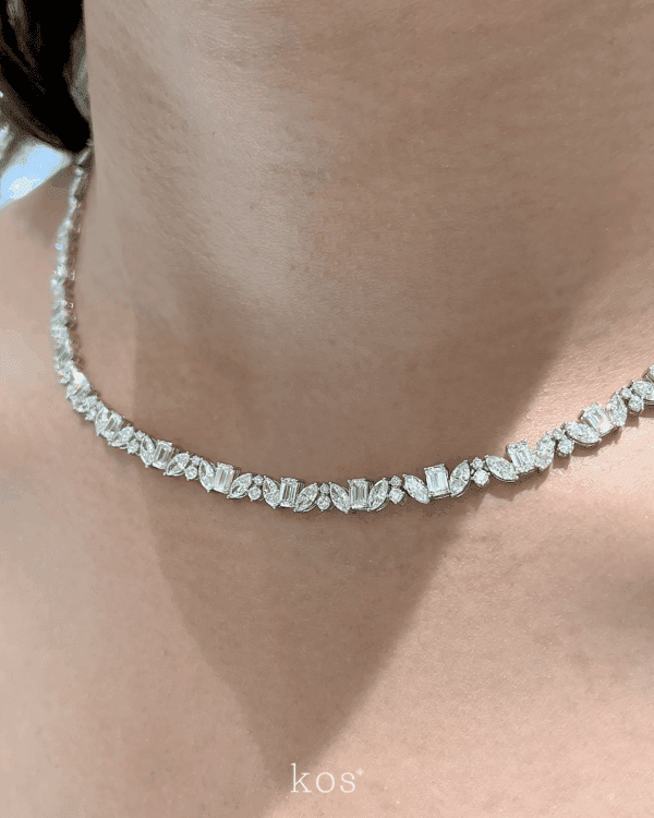 สร้อยคอเพชรแท้ดีไซน์มินิมอลคลาสสิก