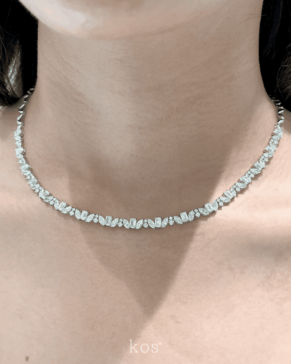 สร้อยคอเพชรแท้ดีไซน์มินิมอลคลาสสิก