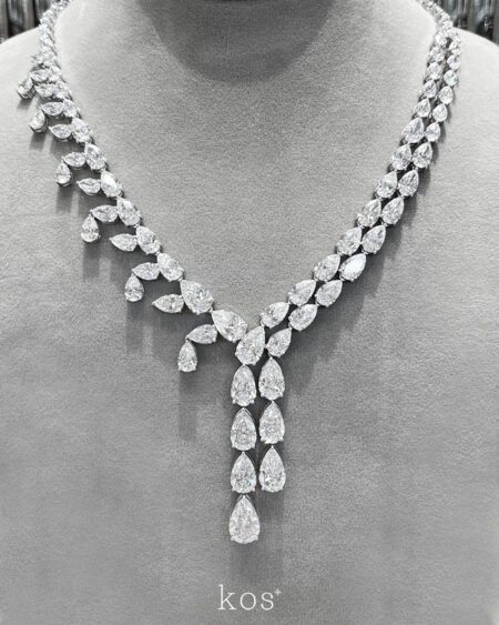 สร้อยคอเพชรแท้ดีไซน์หยดน้ำสุดหรู