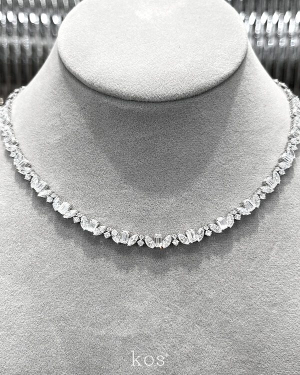 สร้อยคอเพชรแท้ดีไซน์มินิมอลคลาสสิก