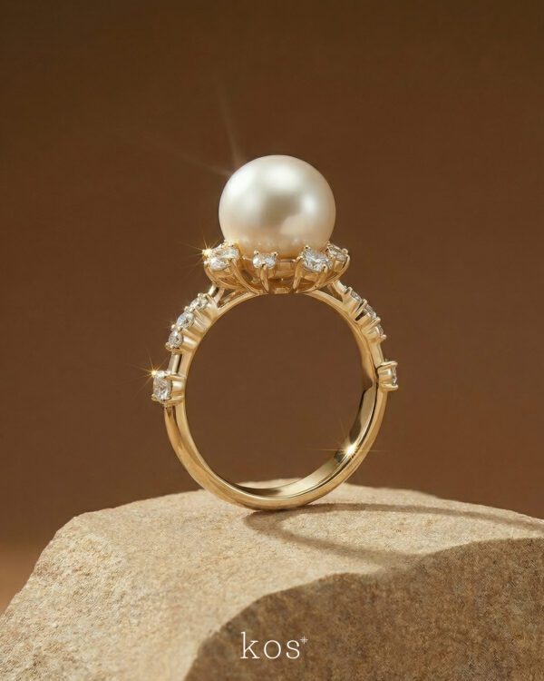 แหวนมุก-ล้อมเพชร-ทองแท้-18K