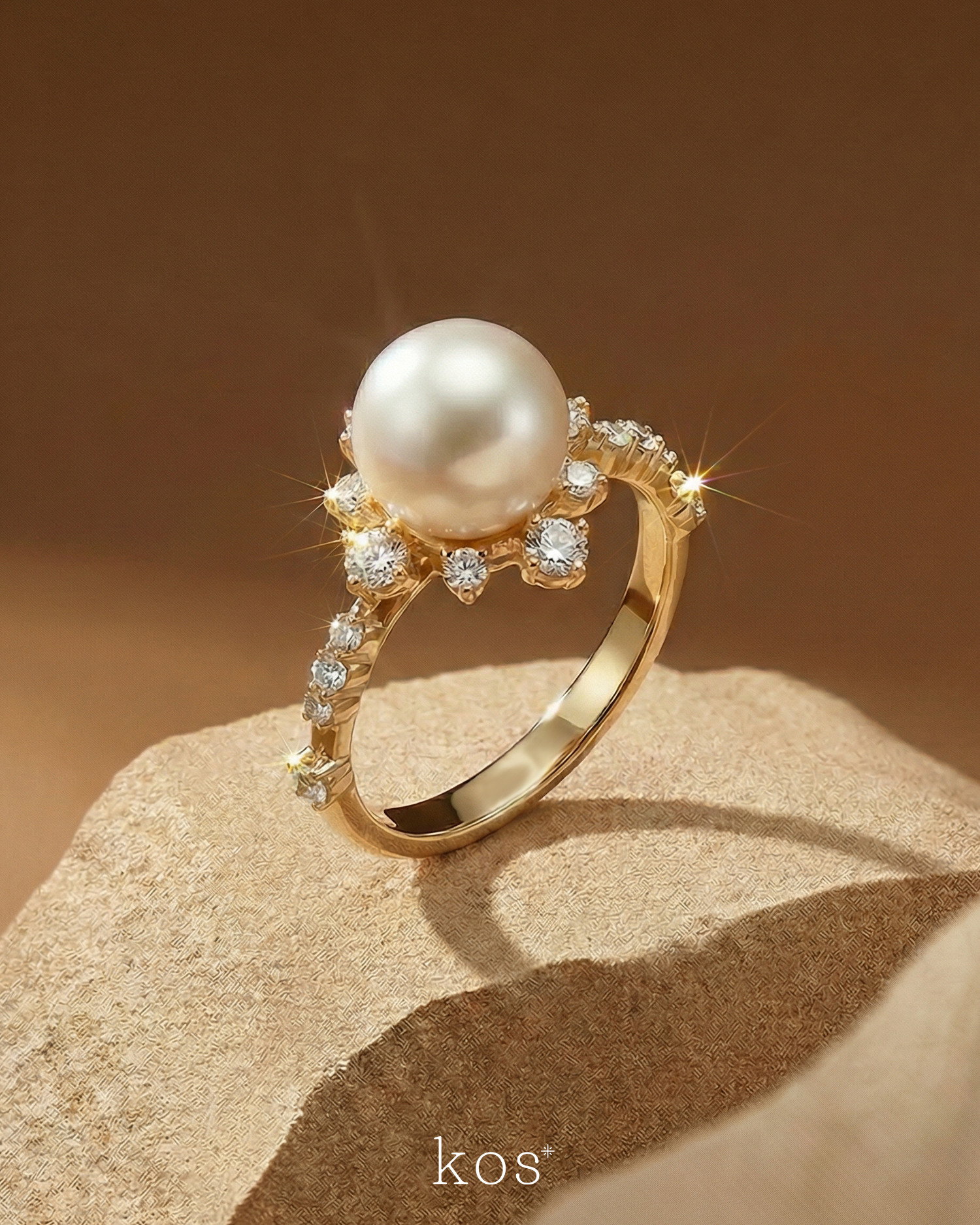 แหวนมุก-ล้อมเพชร-ทองแท้-18K