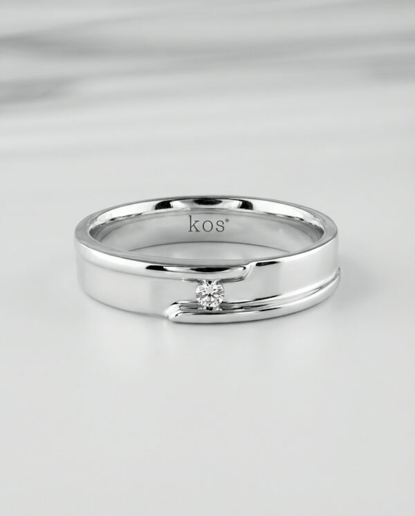 แหวนเพชรผู้ชายดีไซน์เรียบหรู-แบรนด์-kos