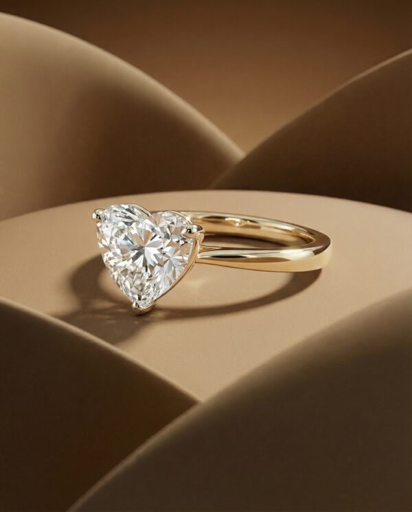 แหวนเพชรเม็ดเดี่ยว เพชรรูปหัวใจ