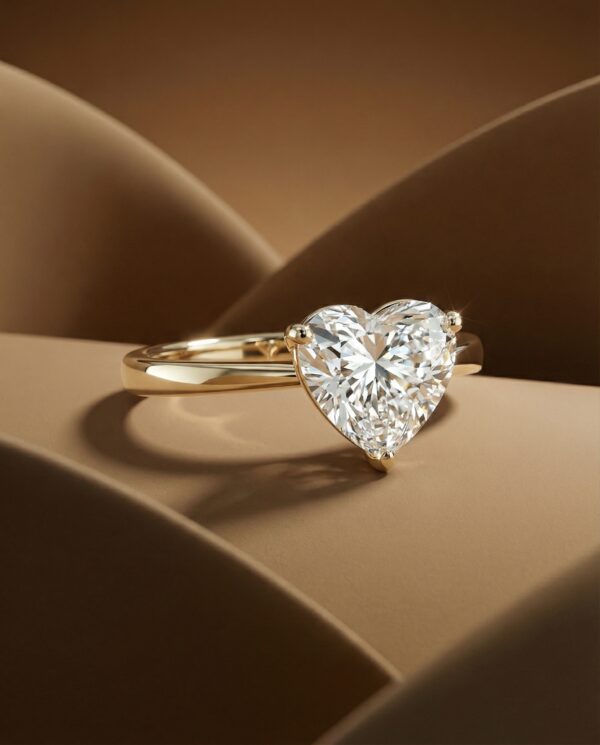 แหวนเพชรเม็ดเดี่ยว เพชรรูปหัวใจ