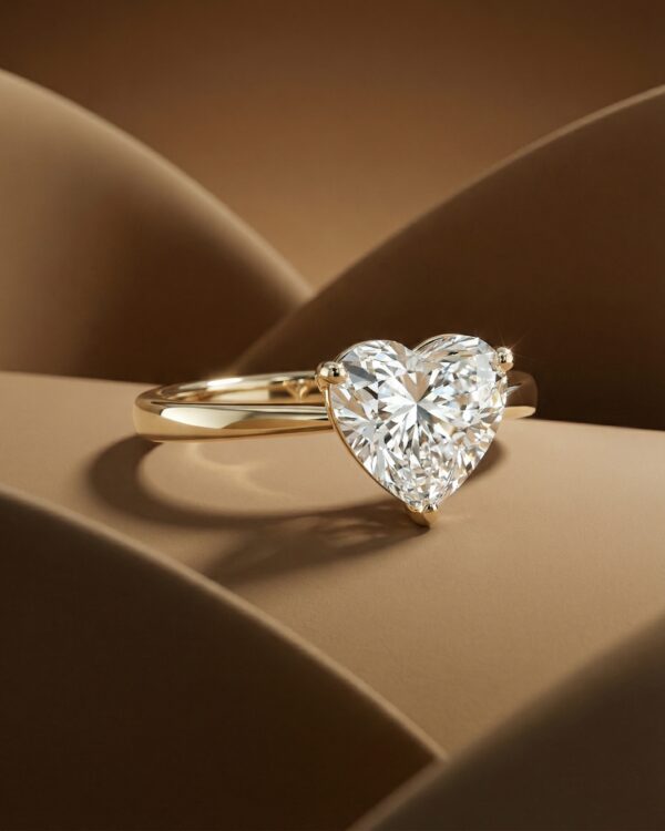 แหวนเพชรเม็ดเดี่ยว เพชรรูปหัวใจ